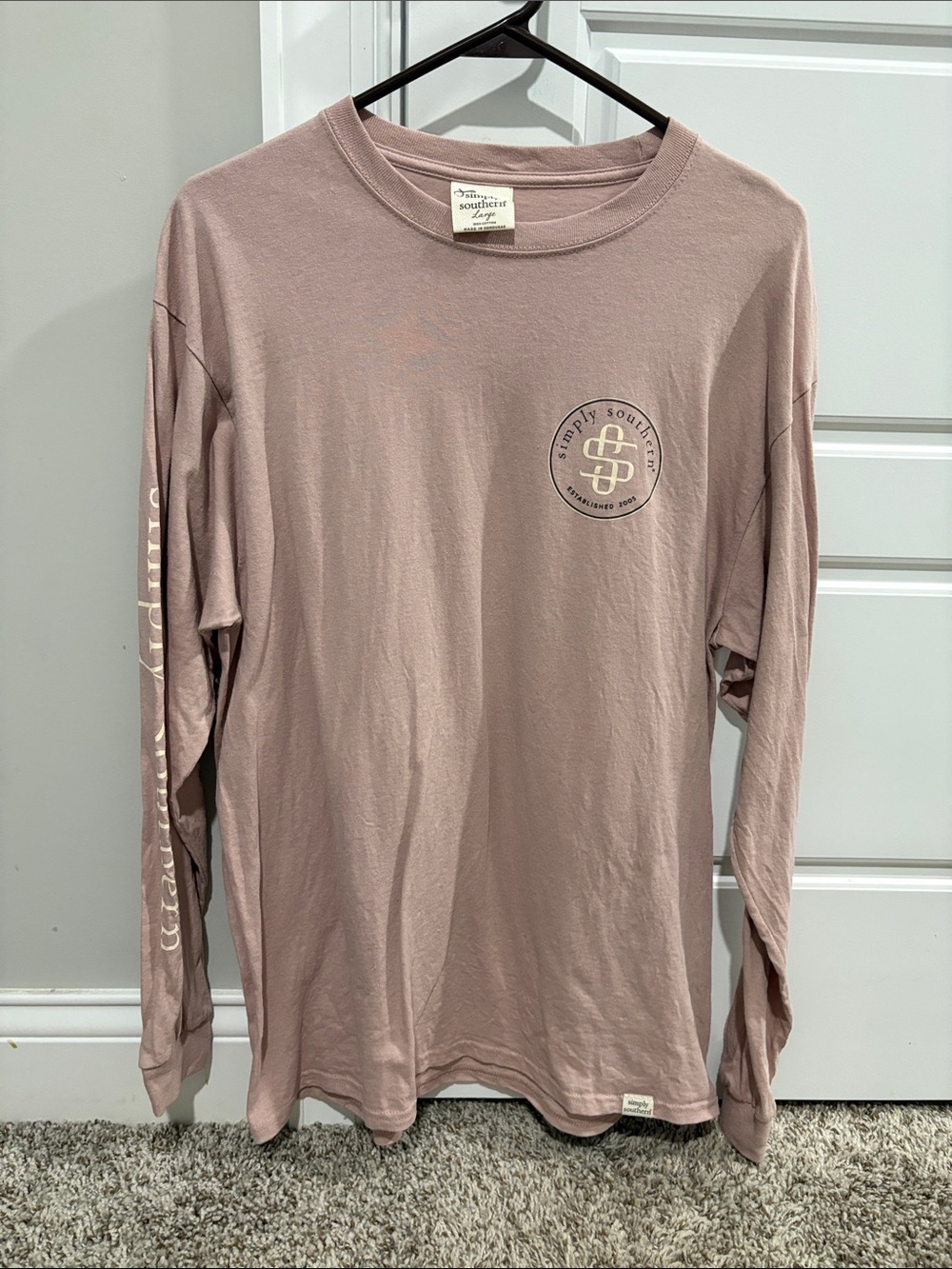 Simply Southern Men's Long Sleeve Shirt - Dusty Mauve